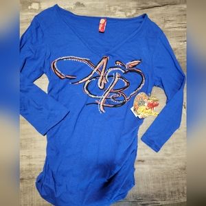 BNWT Apple Bottom Long Sleeve Tshirt Size LG Blue